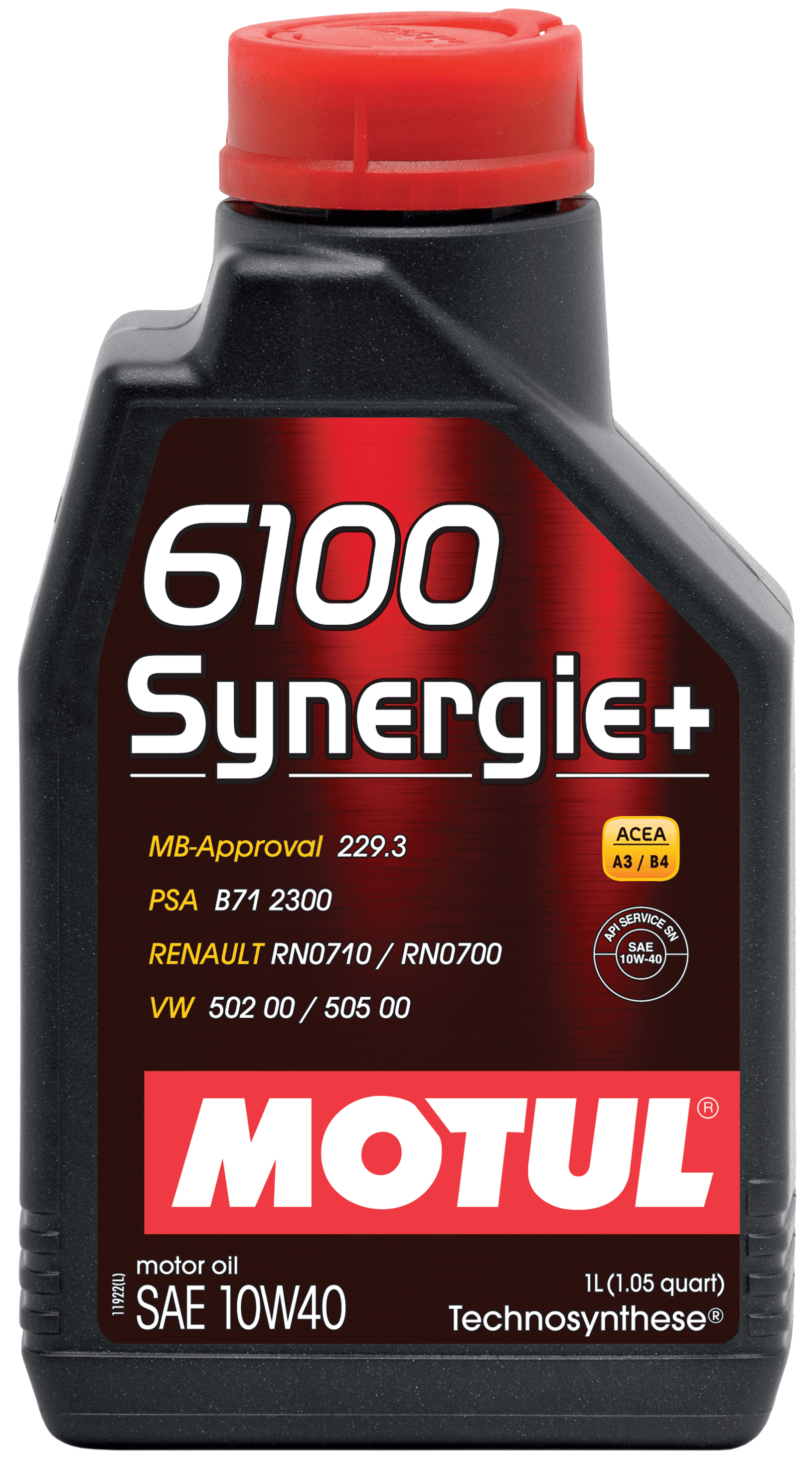 Моторное масло Motul 6100 SYNERGIE+ 10W-40, 1л
